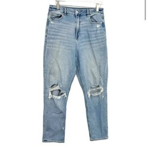 AE curvy ripped mom jeans